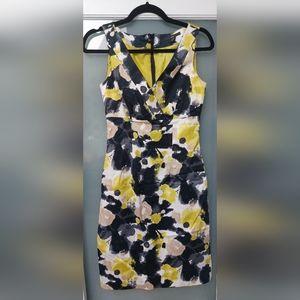 Watercolor Print Sheath Dress Size 4